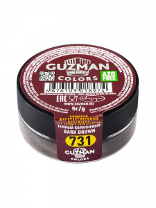 731 Темно Коричневый жирорастворимый краситель для шоколада 5 гр. Guzman